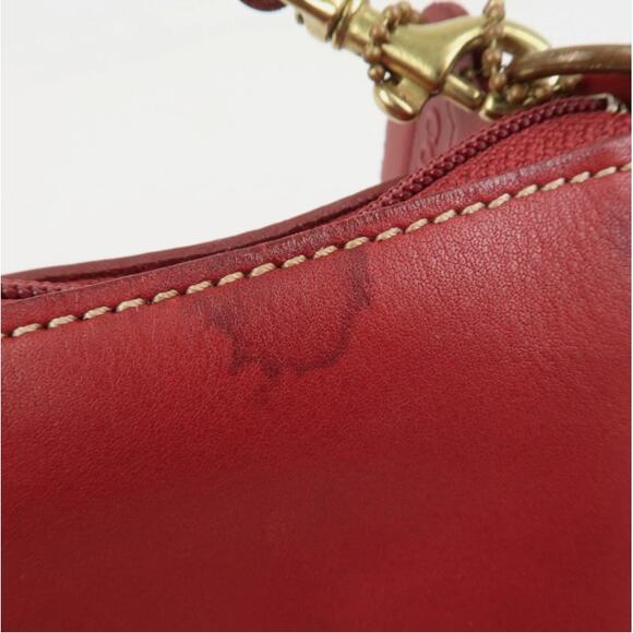 💎✨BEAUTIFUL✨💎Authentic COACH Leather Canvas Hand Bag Shoulder bag Red - Picture 6 of 8
